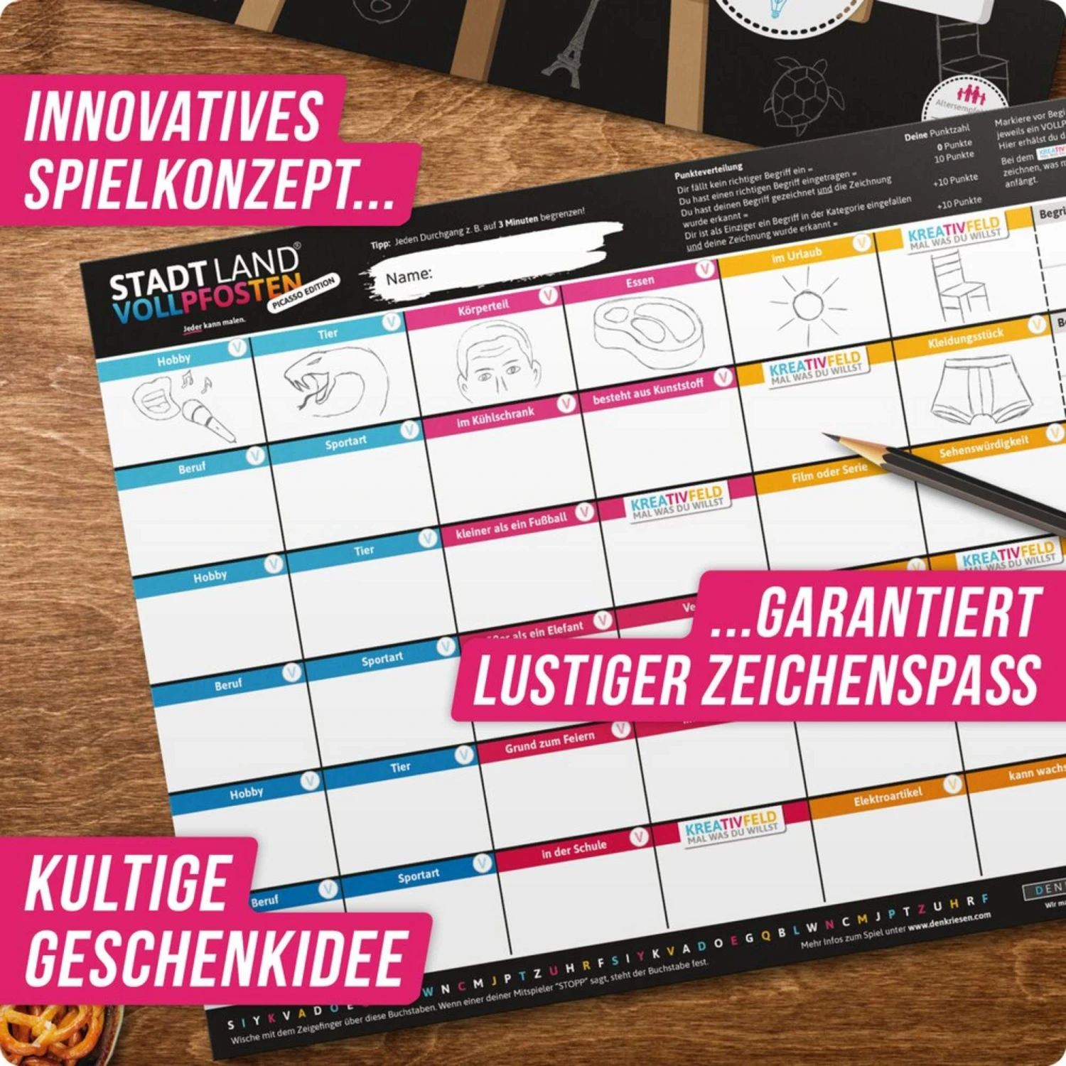 STADT LAND VOLLPFOSTEN - PICASSO EDITION - Reisespiel – Bild 4